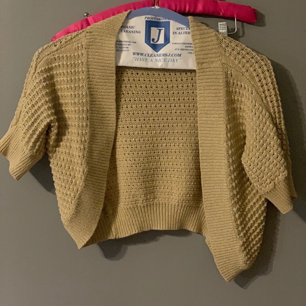 Gold knit shrug